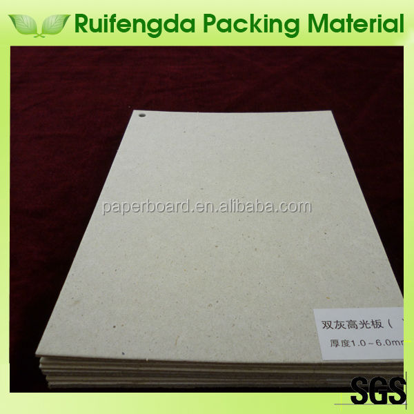Paper insole board covered 2.5mm gray paper board board
