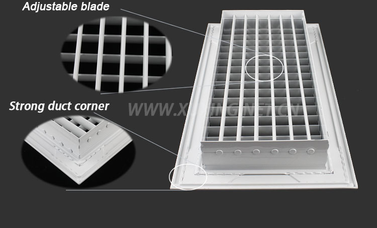 Hvac Fixed Type Aluminum Wall Ceiling Air Vent Registers Return