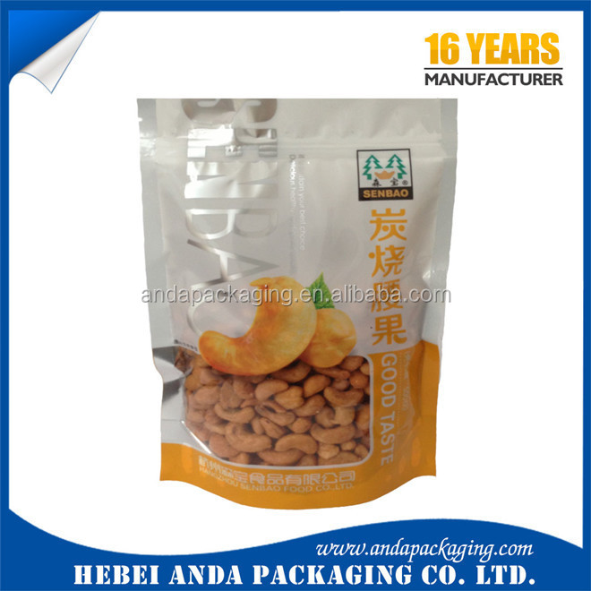 Food Grade Kraft Paper Cashew Nuts Packaging Bags