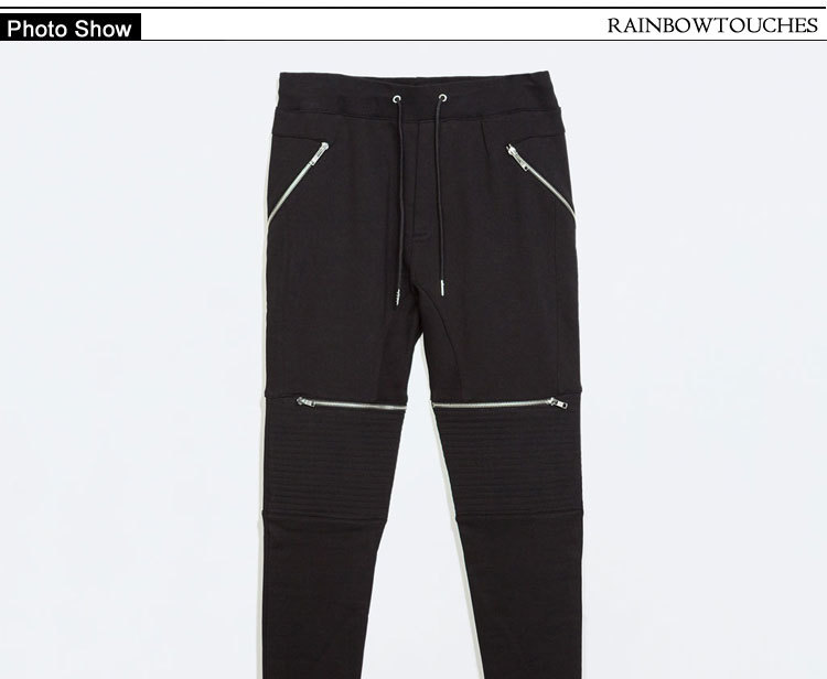 ファッションジッパーポケットプリーツ膝最新のスタイルの男性のズボン仕入れ・メーカー・工場