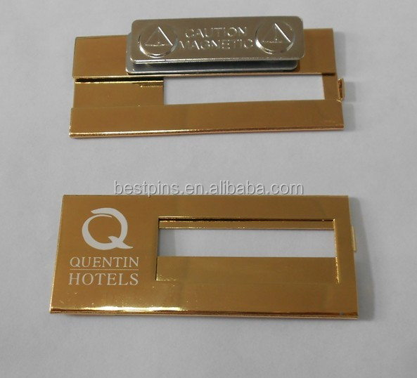 Customized Gold Plated Uniform Hotel Staff Name Tag Buy Uniform Hotel Staff Name Tag