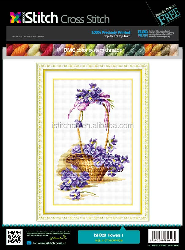 の花diyの刺繍100％正確にプリントクロスステッチキット仕入れ・メーカー・工場