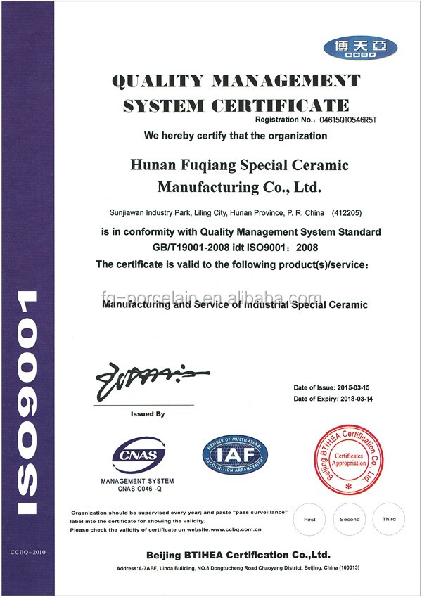 ISO9001 Certificate-Fu Qiang