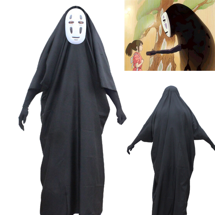 Hot Sale Movie Spirited Away The Mystery No Face Male Cosplay Costumes Adult Anime Costume With Mask , Buy Cosplay Costumes,Anime Costume,No Face Male