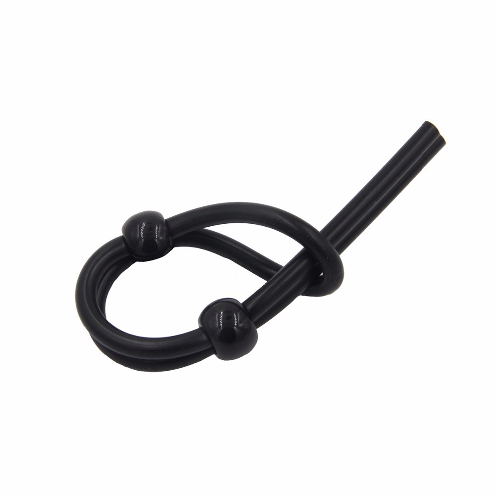 Source Silicone Black Penis Ring Adjustable Cock Bondage DIY Sex Beads For Male on m.alibaba