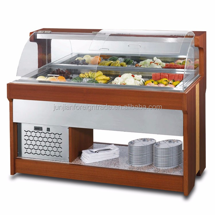 Manufacturing Luxury Salad Bar Refrigerator Sale With Sneeze Guard