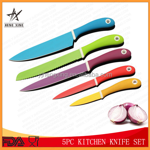 色5pc非- スティックコーティングroyalkitchenナイフセット問屋・仕入れ・卸・卸売り