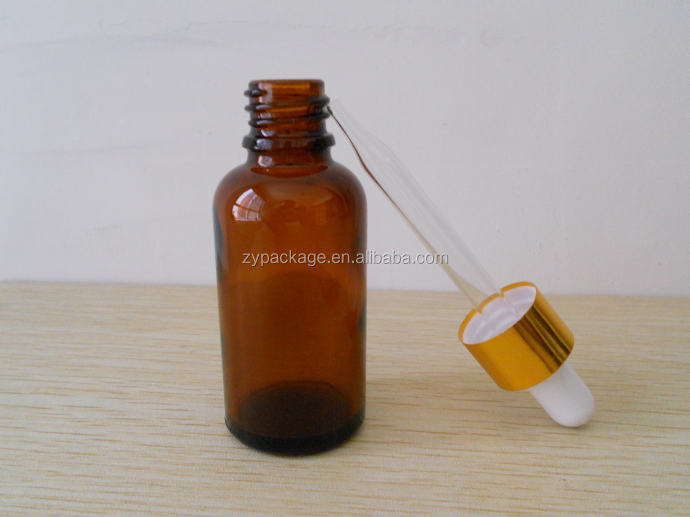 15ml amber glass dropper bottle spray cap with dropper, glass