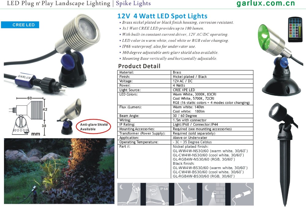 landscpe12v3wled照明防水ガーデンスパイク光仕入れ・メーカー・工場