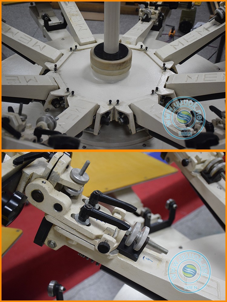 Automatic roll to roll 8 color t-shirt cylinder digital silk semi auto screen printing machine