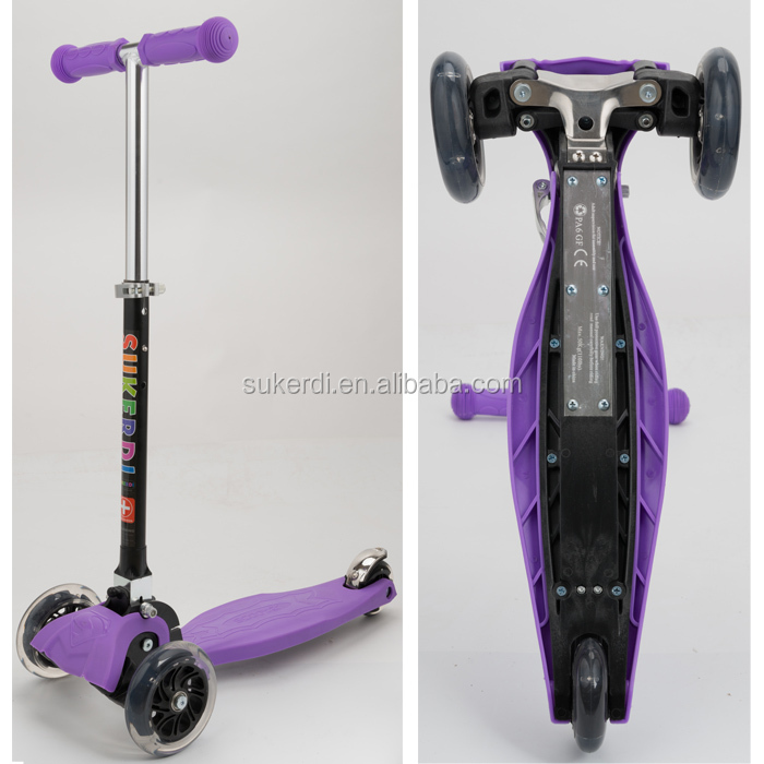 新しい特許を取得した製品2015マキシミニ折りたたみ120/80mm3輪スクーターの子供のキック仕入れ・メーカー・工場