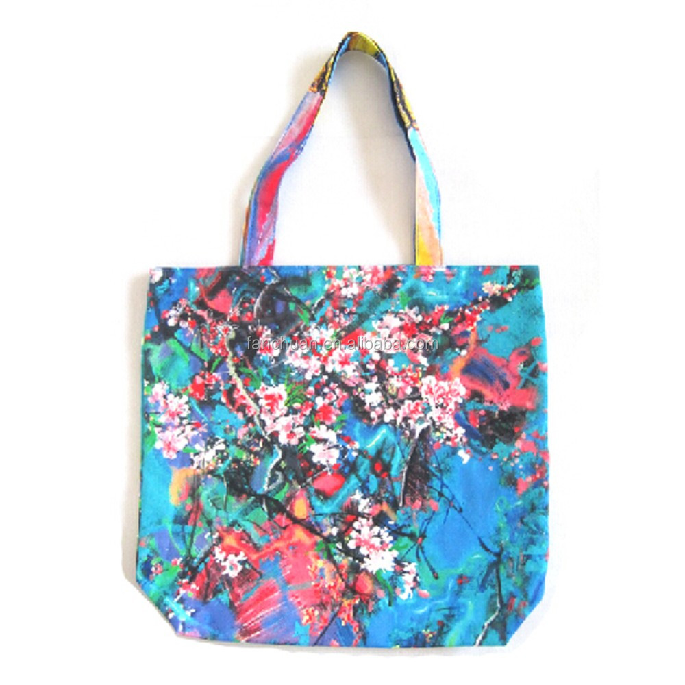 Luxury Design Women Canvas Full Digital Printing Handbag, View Digital