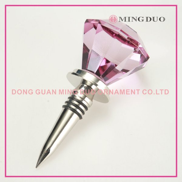 Dongguan Factory Custom yellow crystal red wine bottle stopper wine cork stopper
