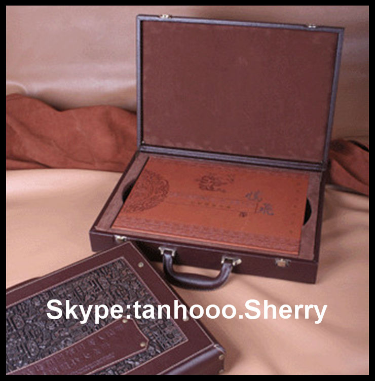 made in China Red Wine Box,faux leather wine carrier,box for wine
