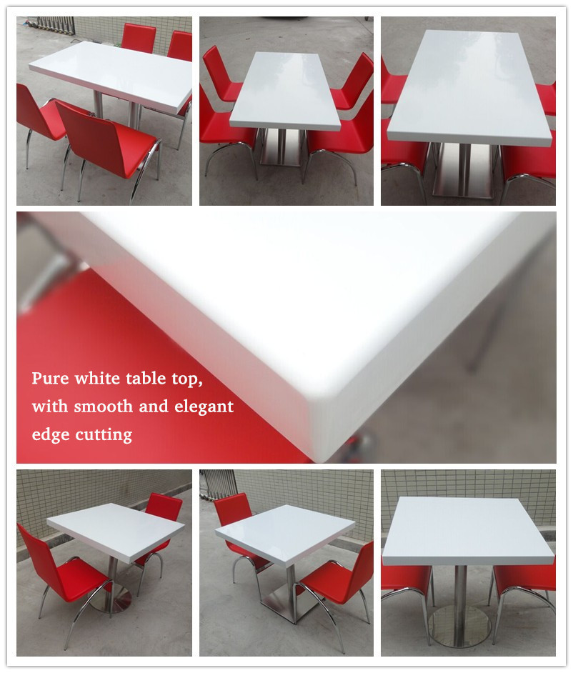 白色の固体表面のレストランのダイニングテーブルと椅子 問屋・仕入れ・卸・卸売り