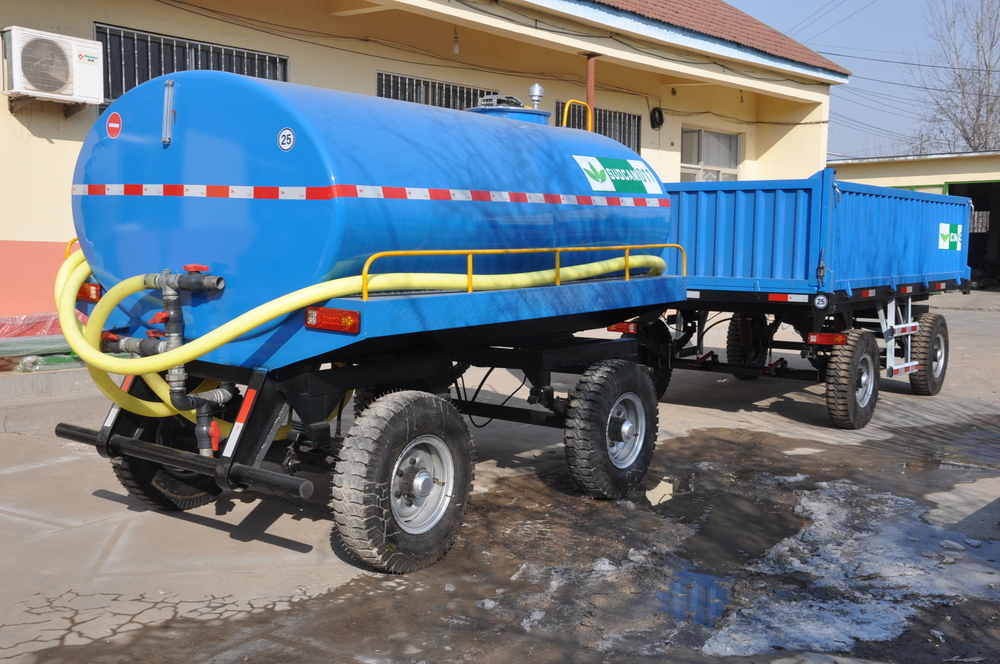 Water Tank Trailer With Pto Pump Or Gasoline Pump Trailer Mounted 5000l