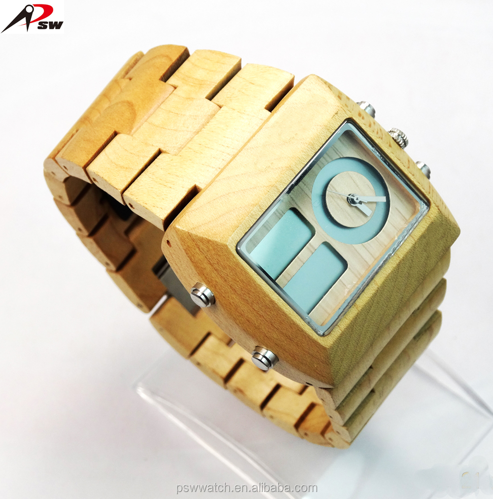 2015 new high quality bamboo wood watch custom bamboo watch