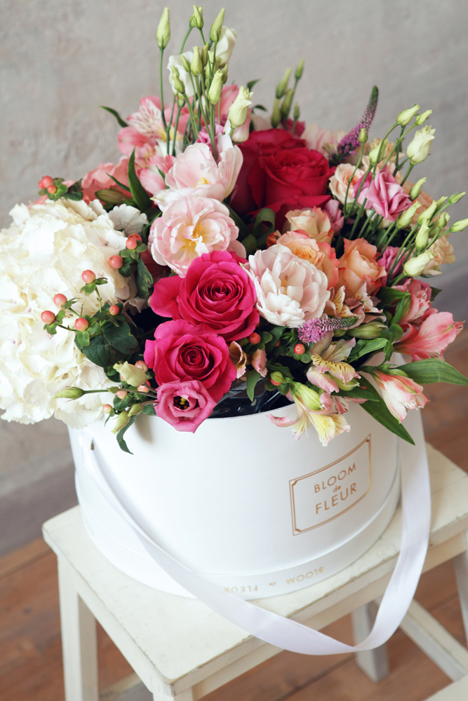 round hat packaging boxes for cut flowers