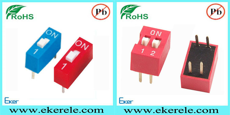 SPST 2.54mm pitch dial switch 3 position key 6P 6 pin dip switch