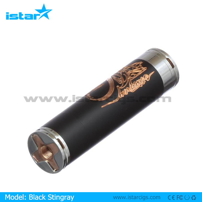 2014 high quality match with 18650,18350 and 26650 battery stingray vaporizer king mod