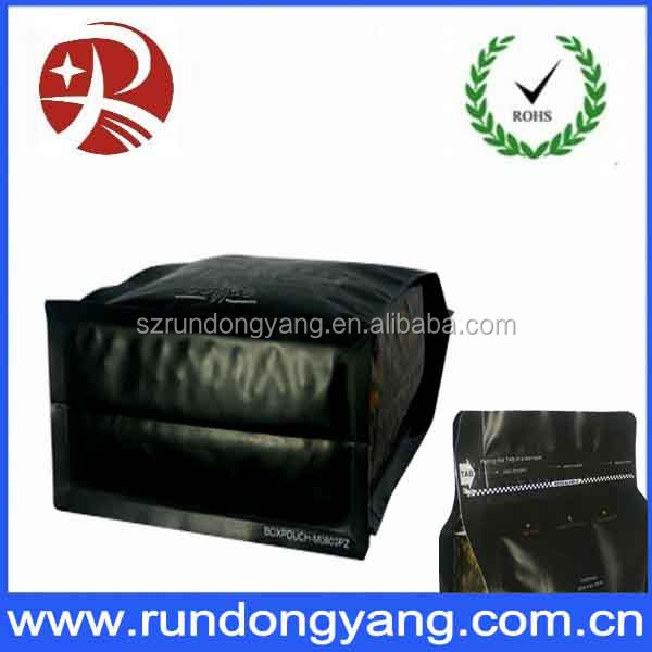 Sealable Coffee Valve Bag With side gusset coffee valve bag