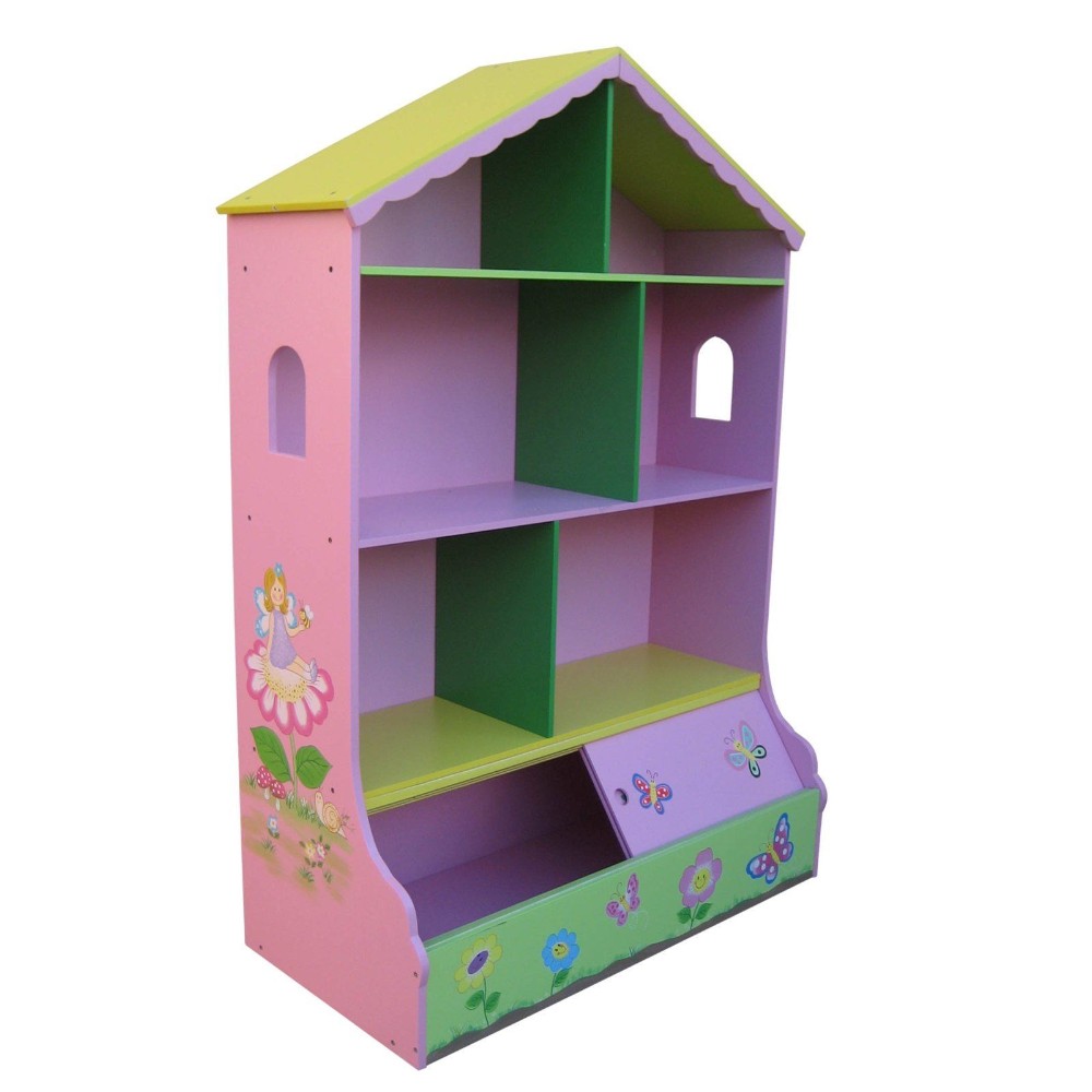 Jongen speelhuis boekenkast & opslag kids boekenplank poppenhuis ...