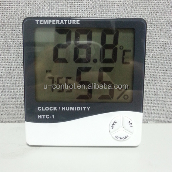 デジタル温湿度meter/クロック付き/屋外屋内の温度湿度計クロック付き/htc-1デジタル湿度計問屋・仕入れ・卸・卸売り
