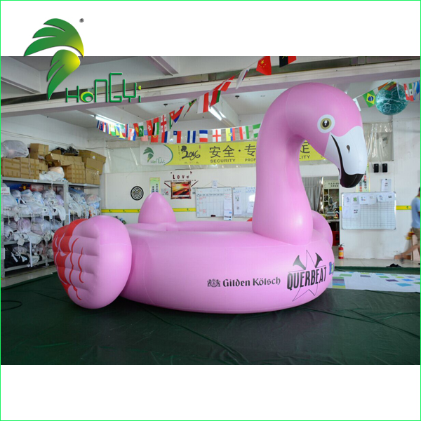 large pink inflatable swan (1)