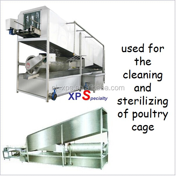 Poultry processing machine or machine for cleaning and sterilizing of