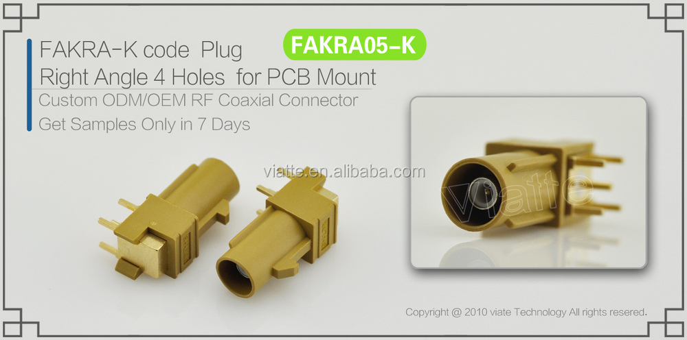 Fakra- kコードプラグ/オス直角4基板取付コネクタ用の穴仕入れ・メーカー・工場
