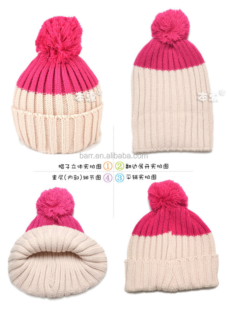 冬暖かい ウール赤ちゃん ボール装飾かわいい冬の帽子キャップ仕入れ・メーカー・工場