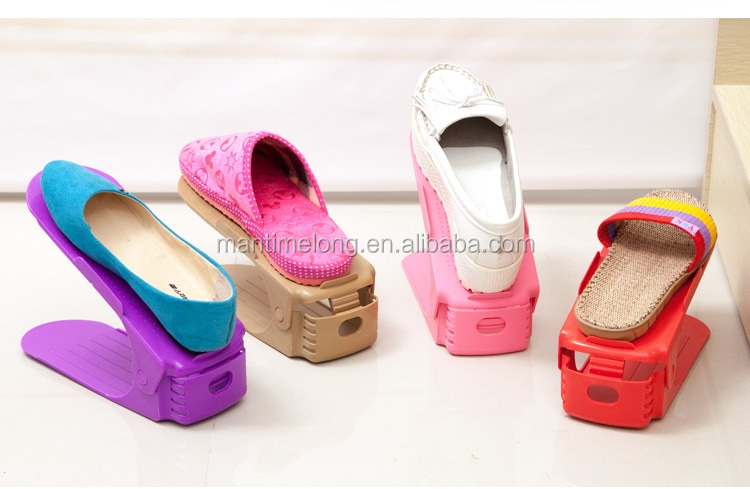 Tradineur - Organizador de calzado ajustable, polipropileno, ahorrar  espacio, soporte para zapatos, doble capa, almacenamiento (