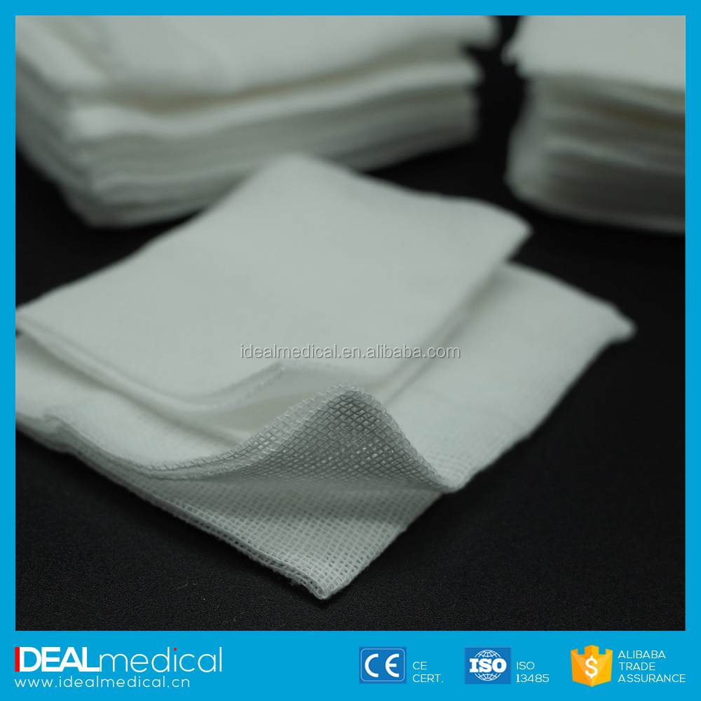 factory price non sterile cotton x-ray gauze swab for burn care