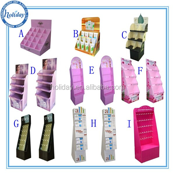 Wine shape cardboard display stand,display rack for red wine
