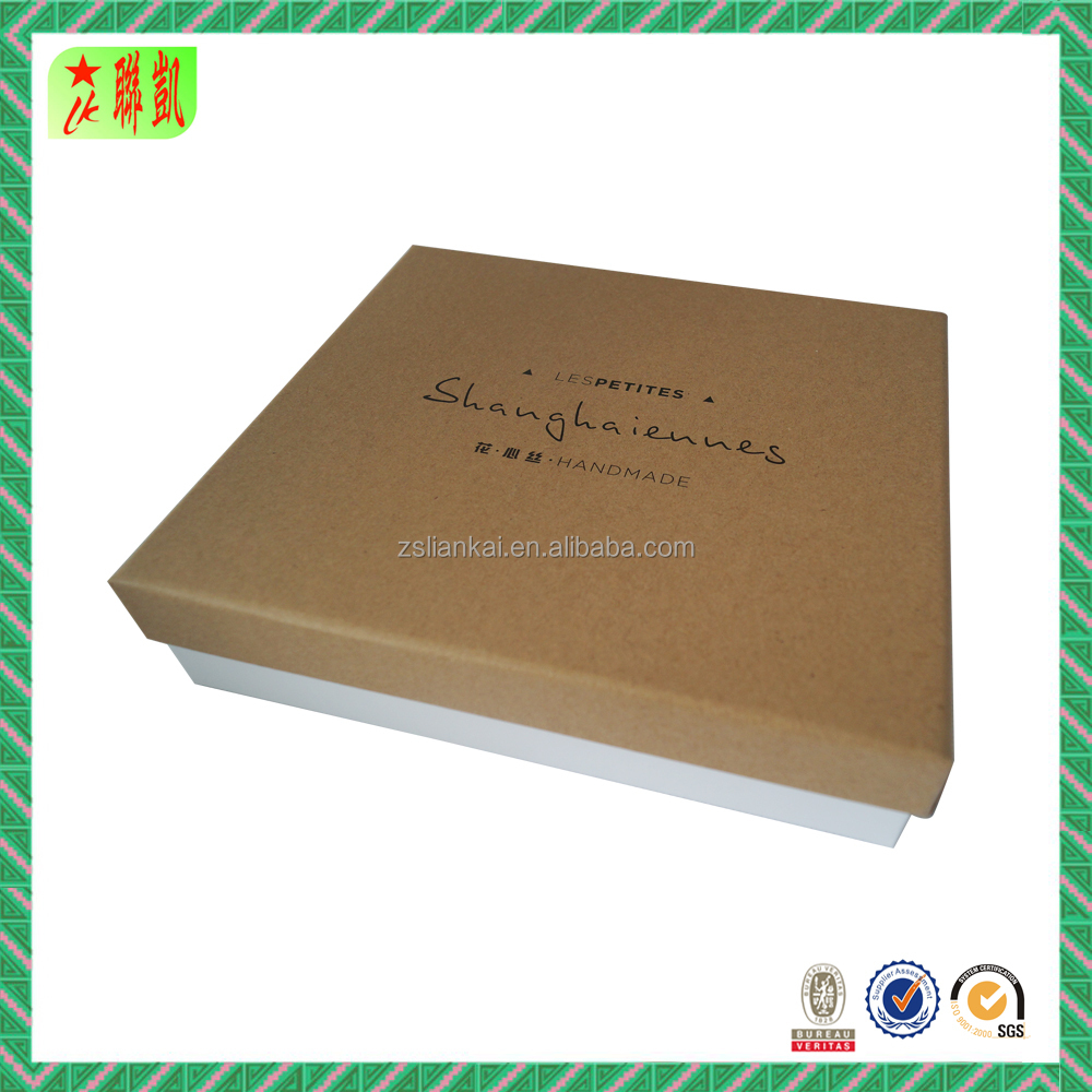 customized colorful top gift paper box with lid for garments