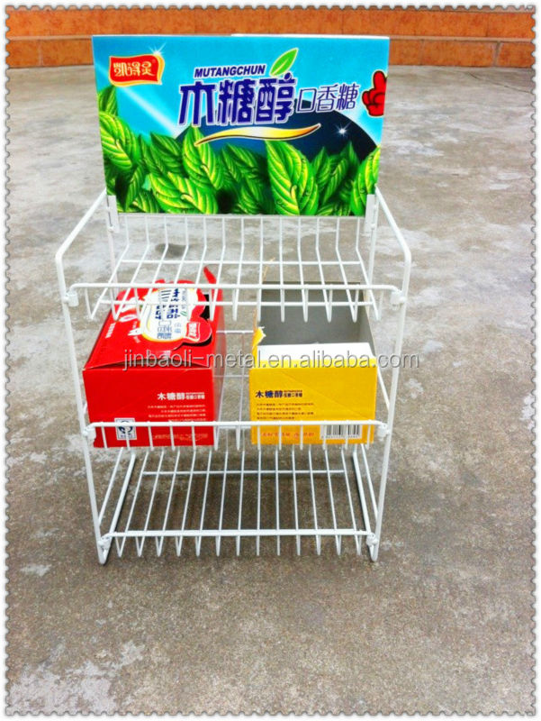 2014 Newest Designed Metal Chewing Gum Display Rack