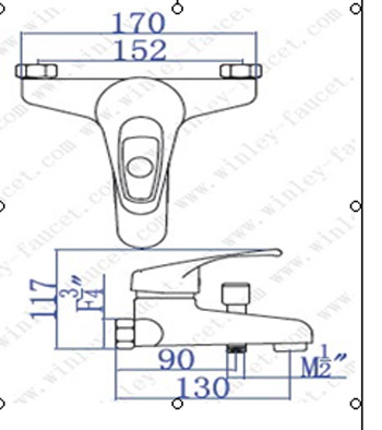 cerohs指令2015記載されているシングルハンドルのシャワーの蛇口真鍮安いシングルハンドルバス水栓仕入れ・メーカー・工場