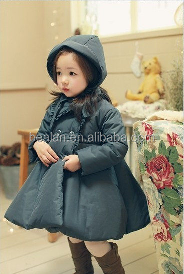 最新のファッション女の子の冬のコート2015韓国の子供の摩耗コートのデザイン仕入れ・メーカー・工場