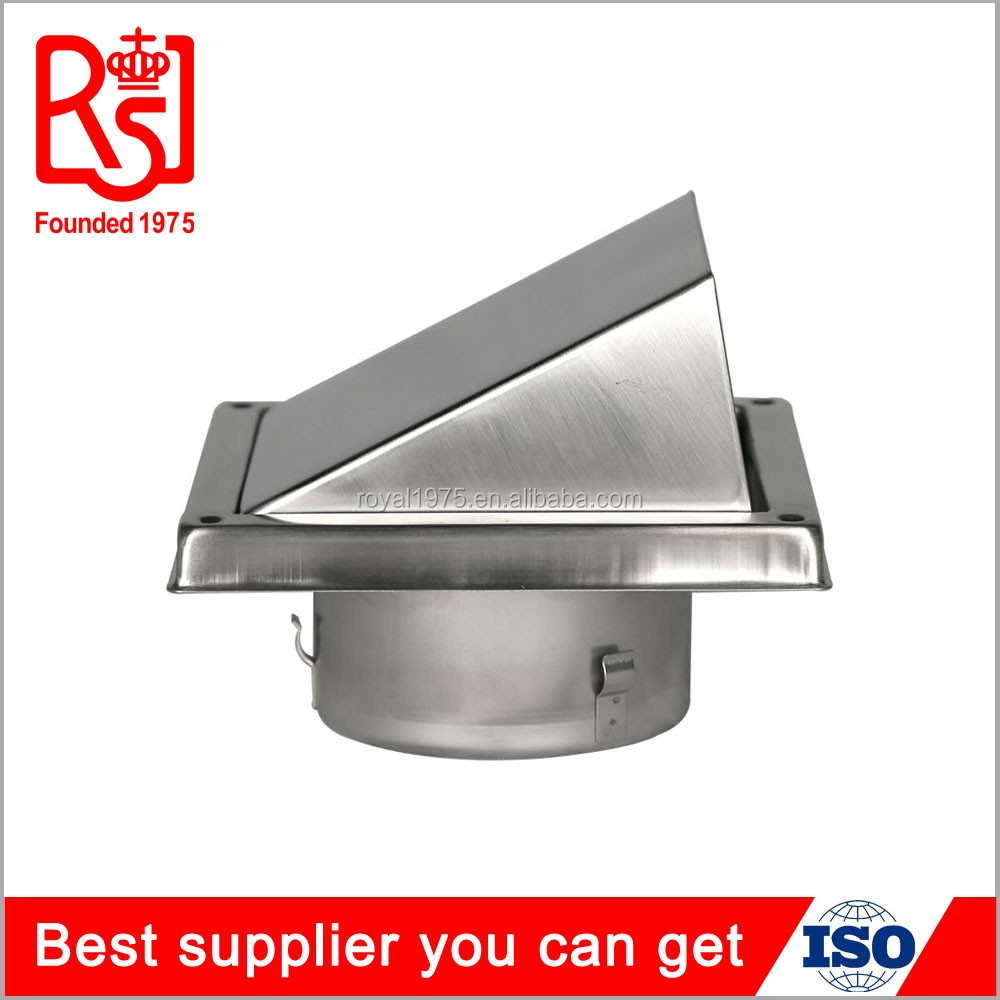 Square Hvac Ventilation Waterproof Stainless Steel Exterior Wall