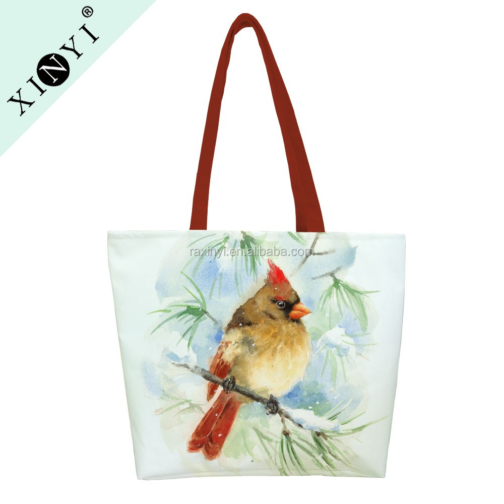 Wholesale High Quality Blank Canvas Tote Bag Large Eco Textile Sublimation Women Tote Bag With ...