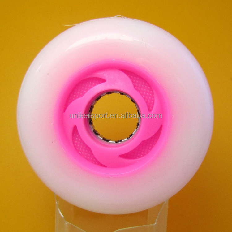76mm*24mm、 led点滅、 ミルクpuの車輪、 プロのインラインスケートの車輪問屋・仕入れ・卸・卸売り