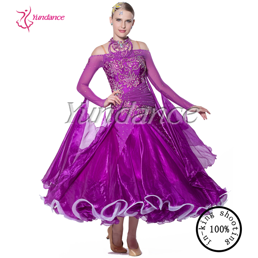 ファッション紫色2015社交ダンスドレスから中国b-10336仕入れ・メーカー・工場