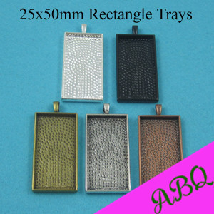 25x50mm pendant trays mix colors