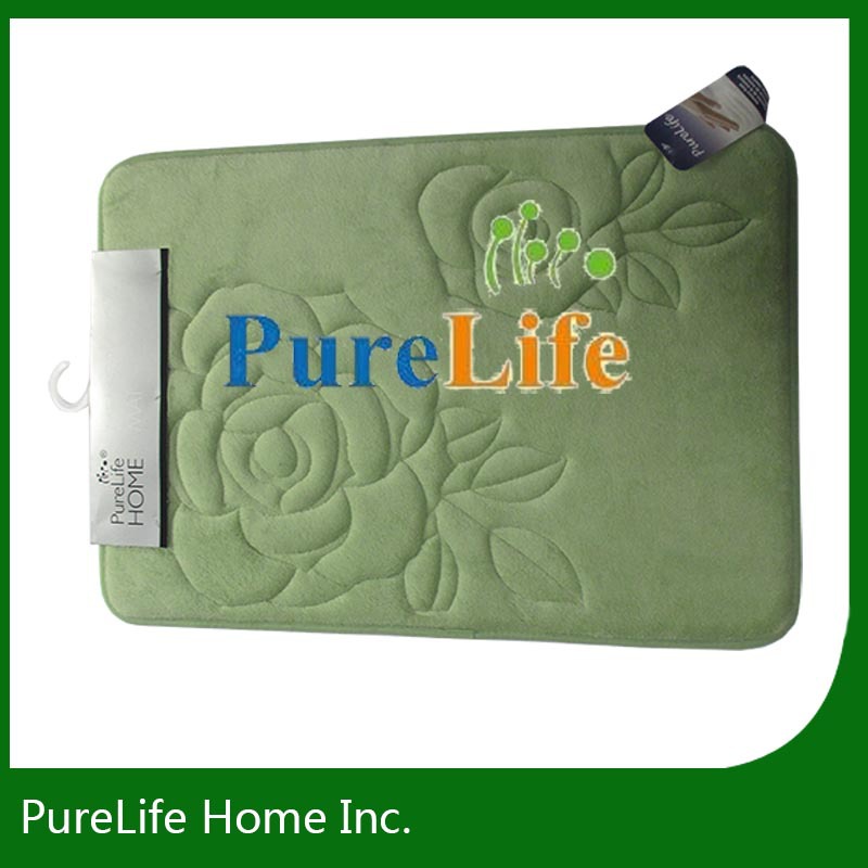 新しいデザインpurelife花が付いている用カーペットの入り口のドアのフリース生地のためのゴム製のフロアマット問屋・仕入れ・卸・卸売り