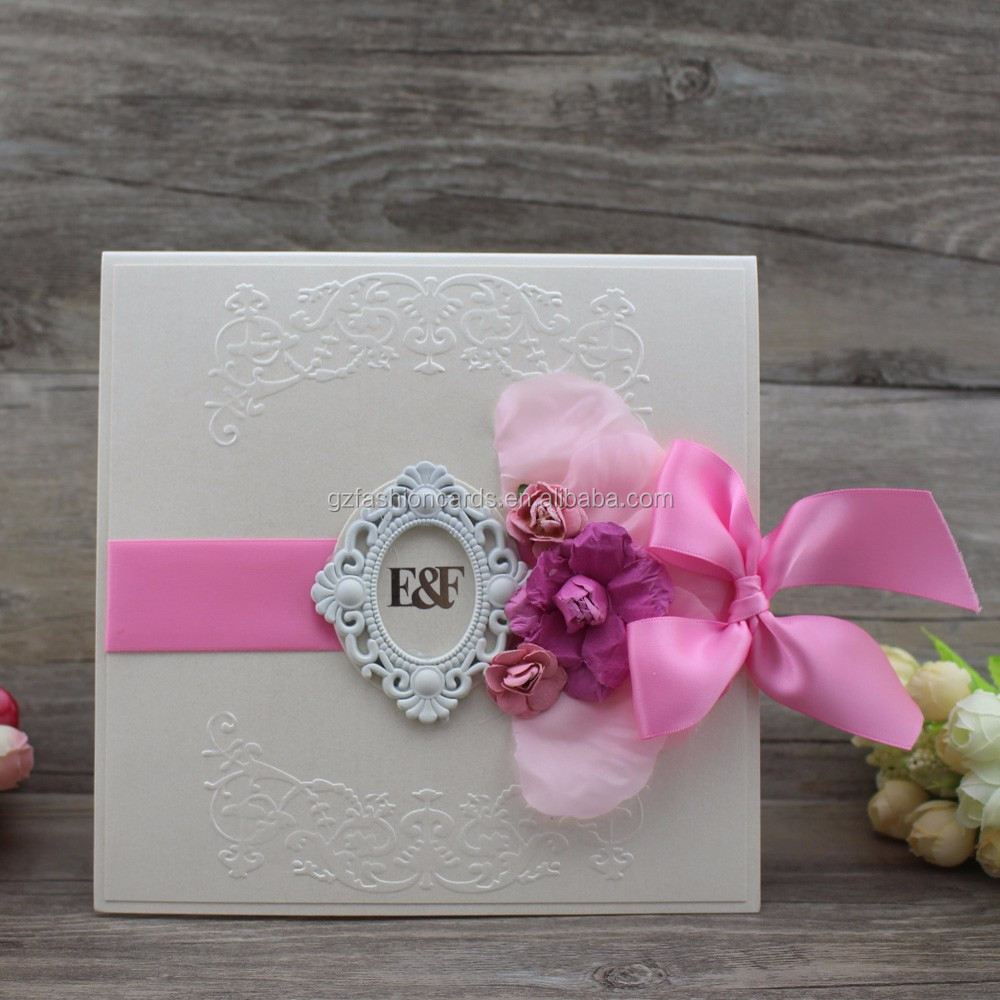 Personalized Card Luxury Embellished Oman Wedding Invitation Card