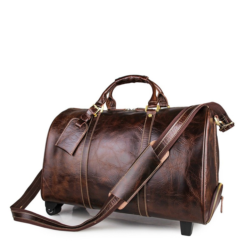 Embassy 21 Italian Stone Black Leather Folding TrolleyDuffel Bag Embassy 21 Italian Stone Black Leather Folding TrolleyDuffel Bag Embassy 21 Italian Stone Black Leather Folding TrolleyDuffel Bag  leather trolley bags trolley bags.jpg