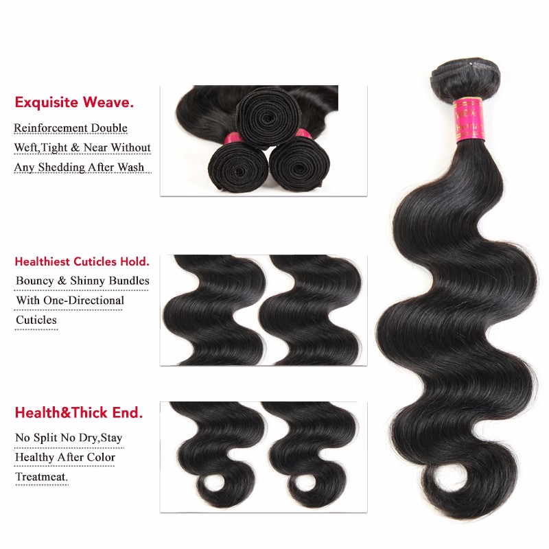 8a Grade Peruvian Body Wave Human Hair Weave