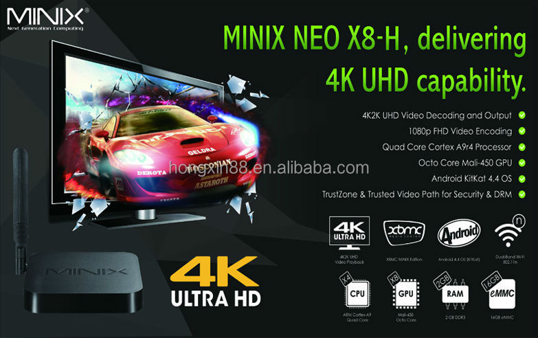 ホットなネオminixx8-h4.4s802クアッドコアのandriodamlogicテレビボックス2.0ghzの2gラム16g4k*2kフラッシュブルートゥースリモコン付x8hminix問屋・仕入れ・卸・卸売り