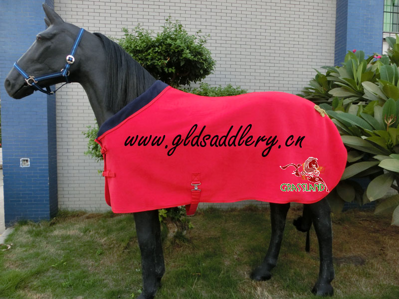 ファッショナブルなフリース馬の敷物襟付き/ショー敷物馬問屋・仕入れ・卸・卸売り
