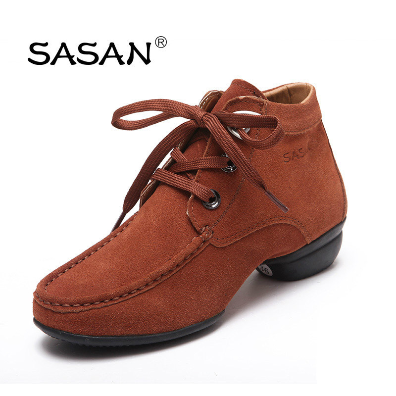 Woman Fashion Split Sole Line Dance Shoes Genuine Leather Upper Dance